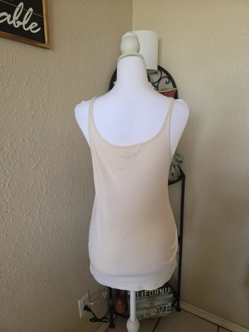 J. Crew Light Cream Scoop Neck Tank